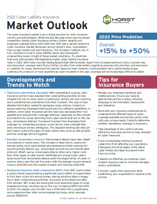 2022 Workers’ Compensation Insurance Market Outlook Horst Insurance