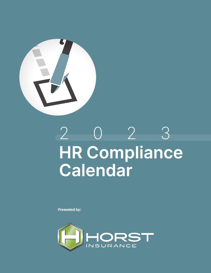 2023 HR Compliance Calendar Horst Insurance