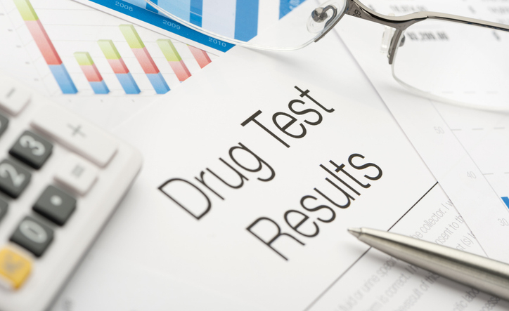 Drug test results with paperwork