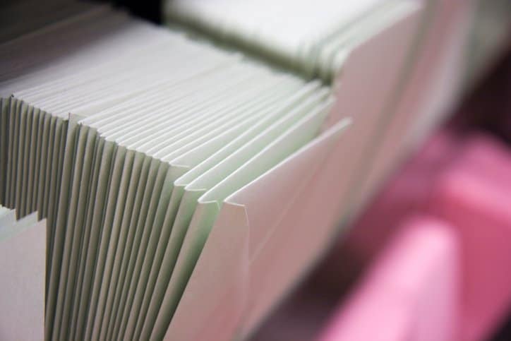 Stack of envelopes ready to become letters