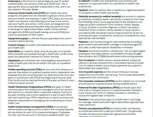 Open Enrollment Cheat Sheet